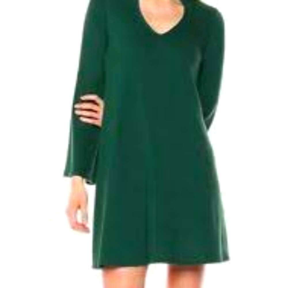 Karen Kane Plus Black Mock Neck Stretch Sweater Knit Taylor Dress $125 retail